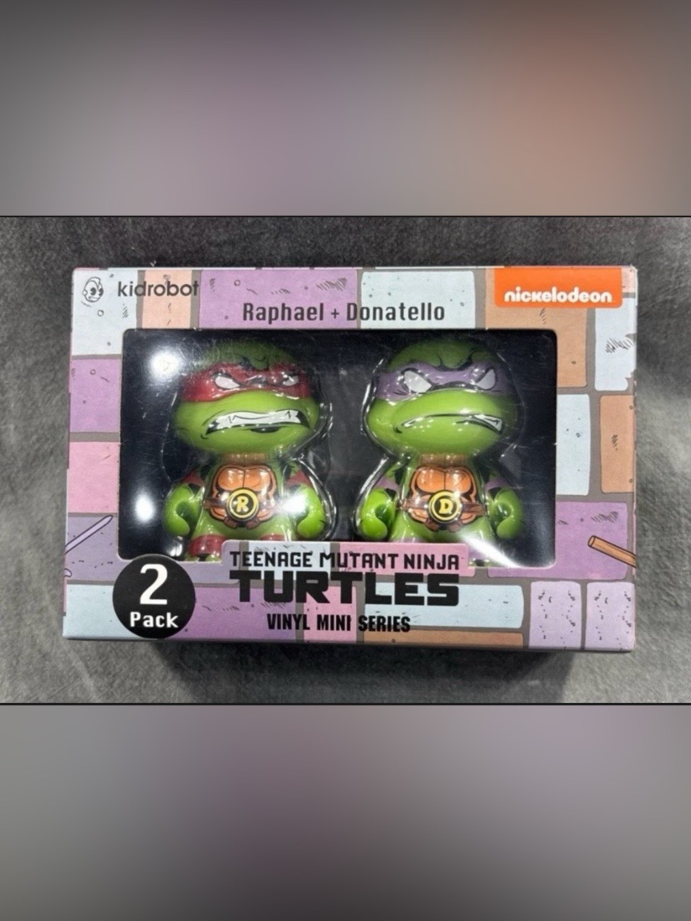 TMNT Kidrobot Vinyl Mini Series 2‑Pack Raphael & Donatello | New | Ninja Turtles